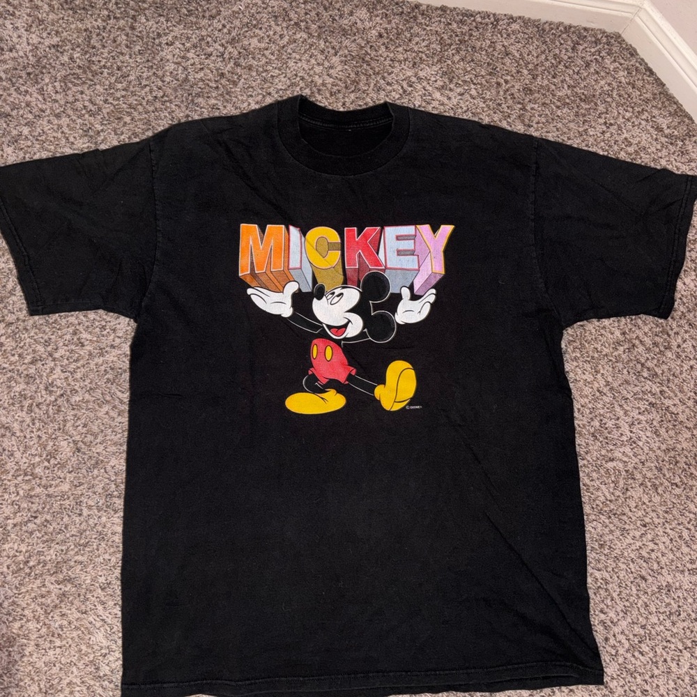 Disney Black Mickey Mouse Short Sleeve Tee